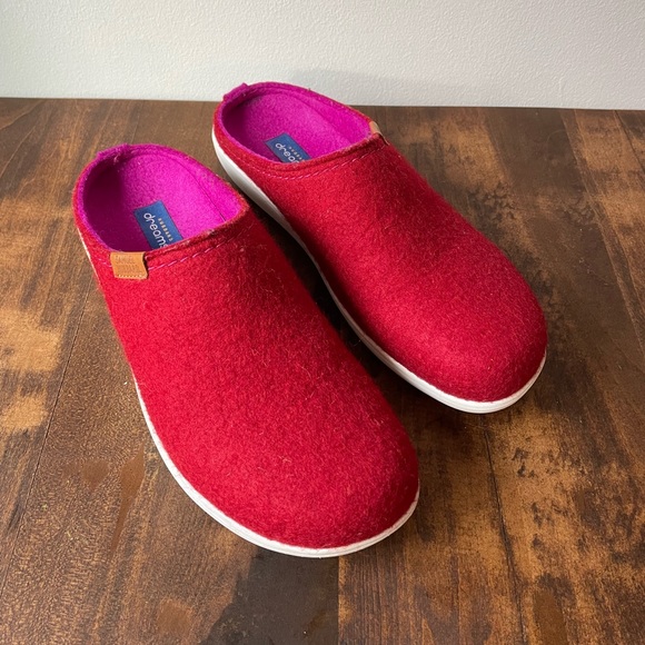 Samuel Hubbard Shoes - Women’s Samuel Hubbard Dream Clog, Size 8M, Red Pink Wool